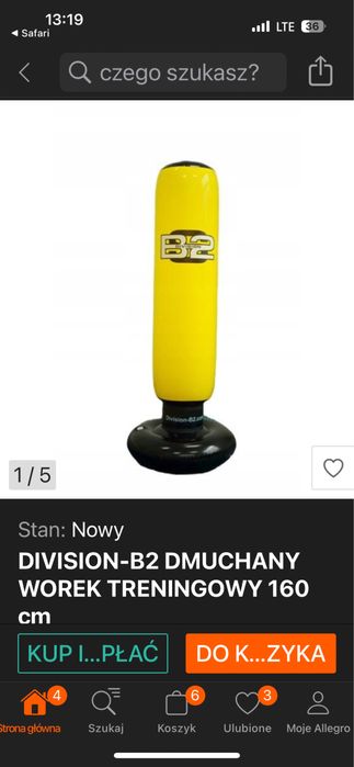 Worek dmuchany do boksowania dla dzieci