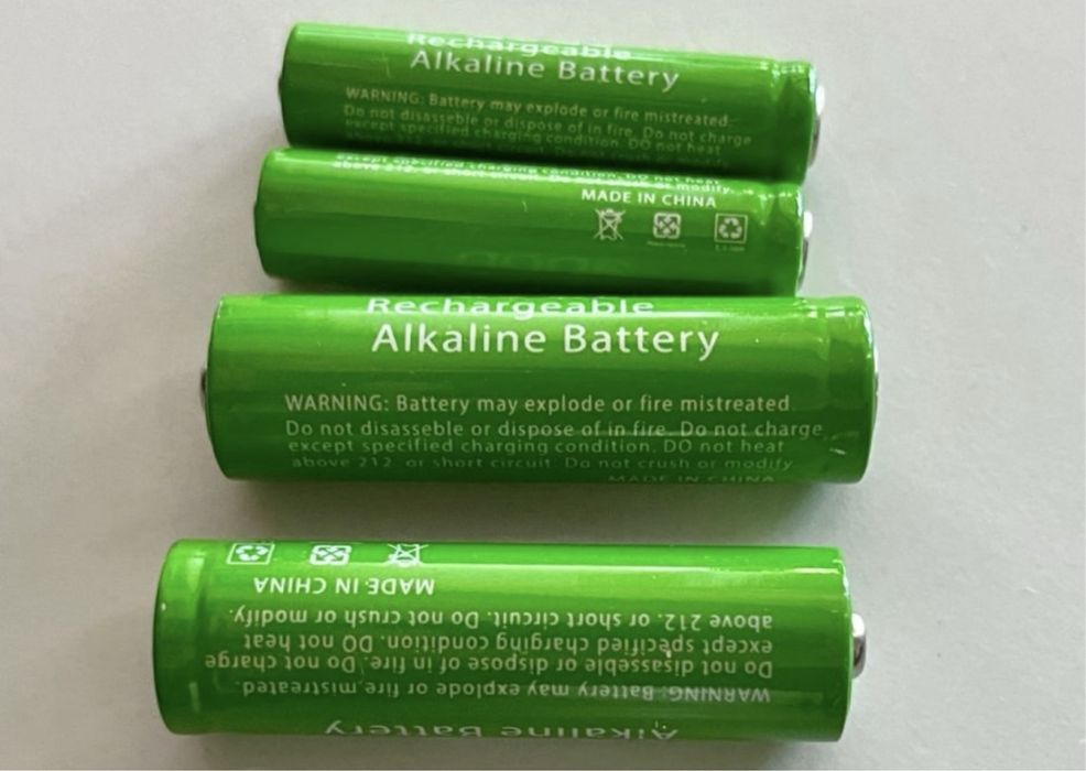 НОВІ акумуляторні алкалінові батарейки ААА та АА