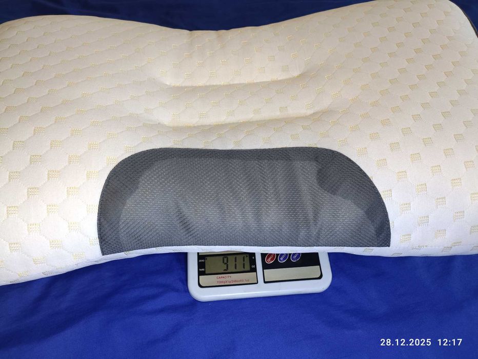 Ортопедична подушка 900 грам! 65х40 см Холлофайбер