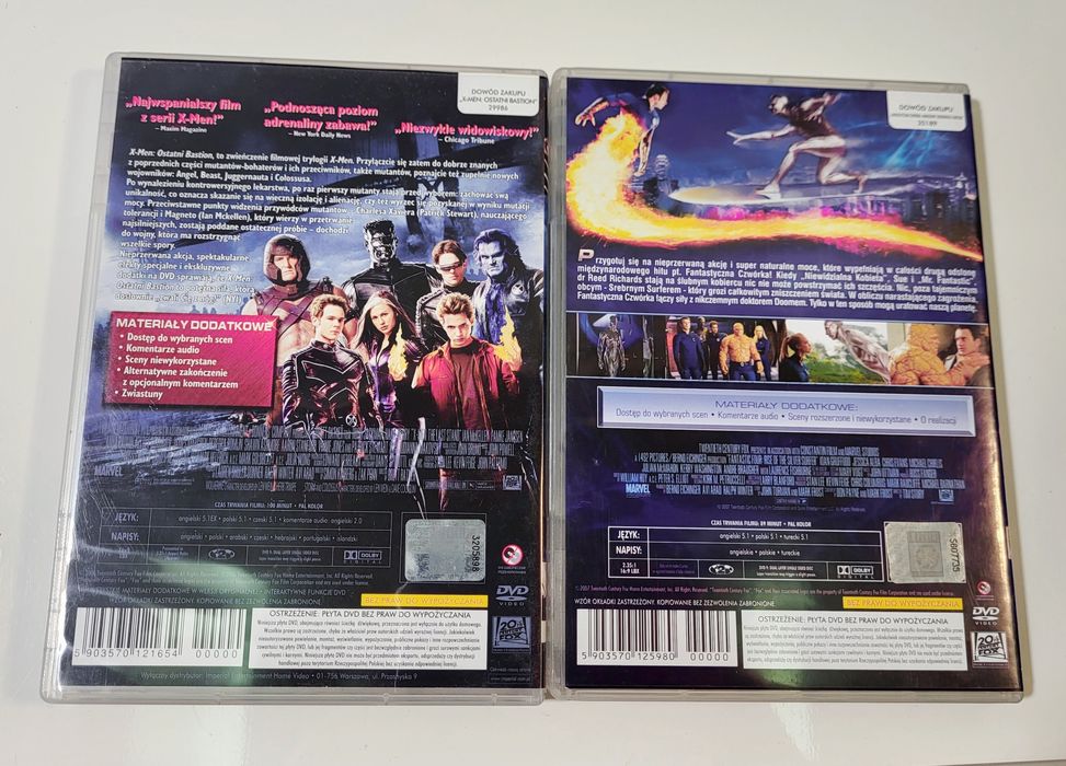 X-Men 1,5 2 Ostatni bastion Fantastyczna czwórka dvd