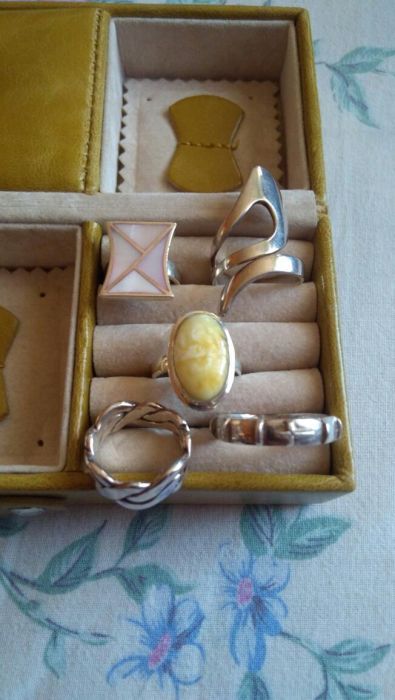 Pierścionki srebro.