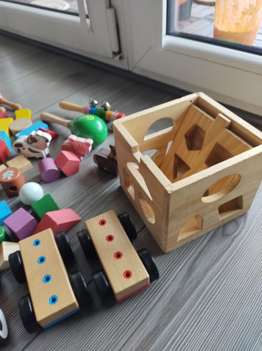 Zestaw drewnianych zabawek