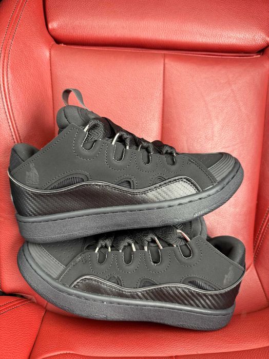 (ОПЛАТА ПІСЛЯ ОГЛЯДУ)Lanvin Curb Sneakers Black Менш Дуті