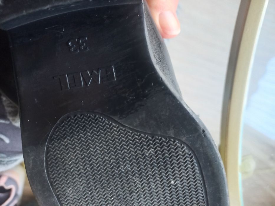 Eleganckie skórzane  buciki rozmiar 33 22 cm Emel buty czarne wyjściowe chłopca