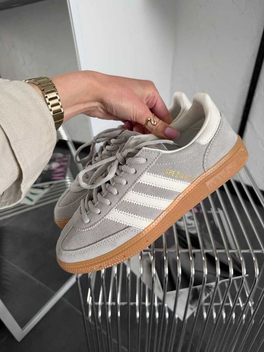 Кеди Adidas Spezial Grey White | кросівки Адідас Спешл сірого кольору замшеві