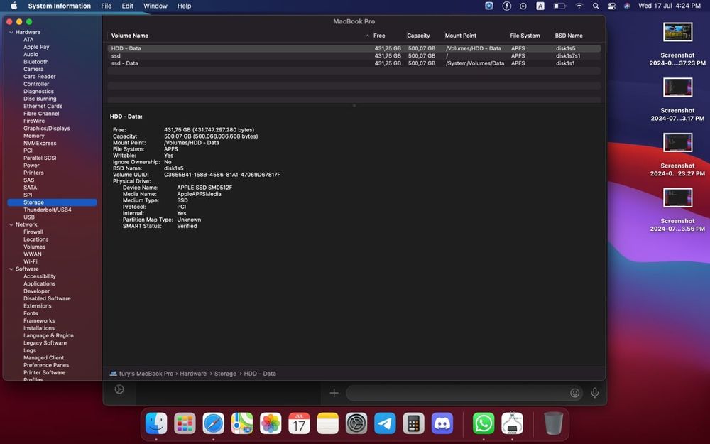 Macbook pro 15 mid 2014 16/512Gb gt750m