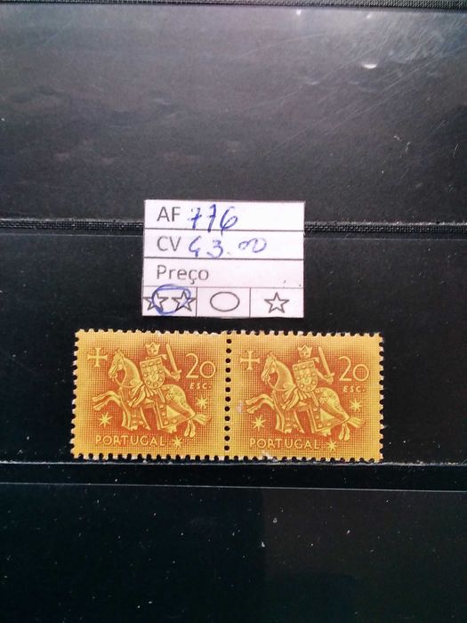 Par de Selos da Série Seloda Autoridade do Rei D° Dinis MNH **