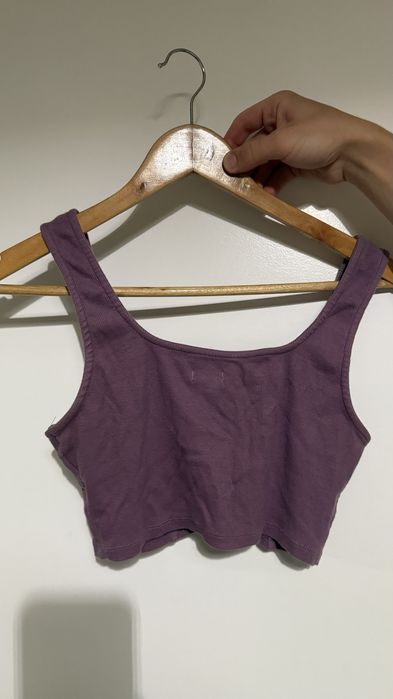 Top roxo estilo corset