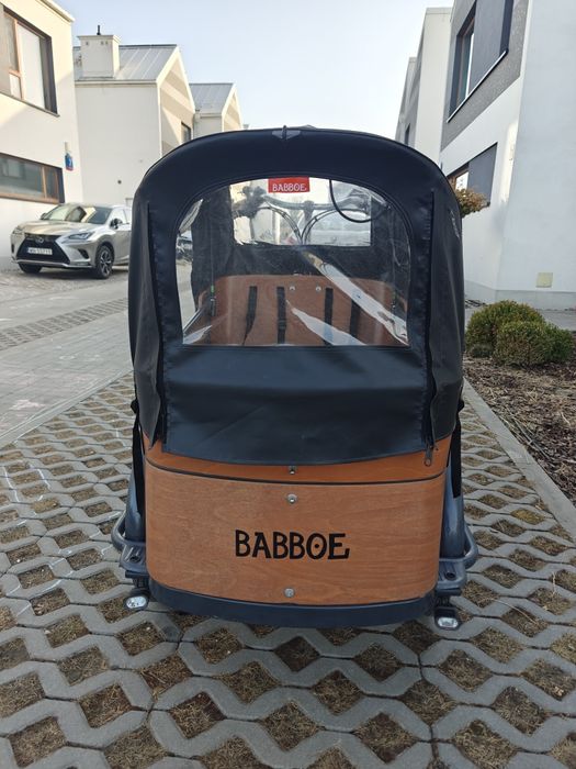 Babboe Curve E elektryczne cargo 4 dzieci – namiot, sakwa,