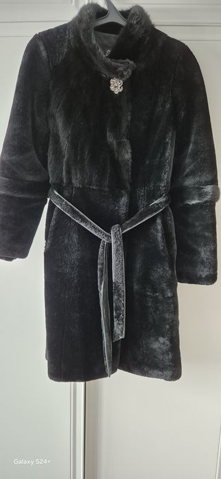 Шуба натуральна мутон+норка