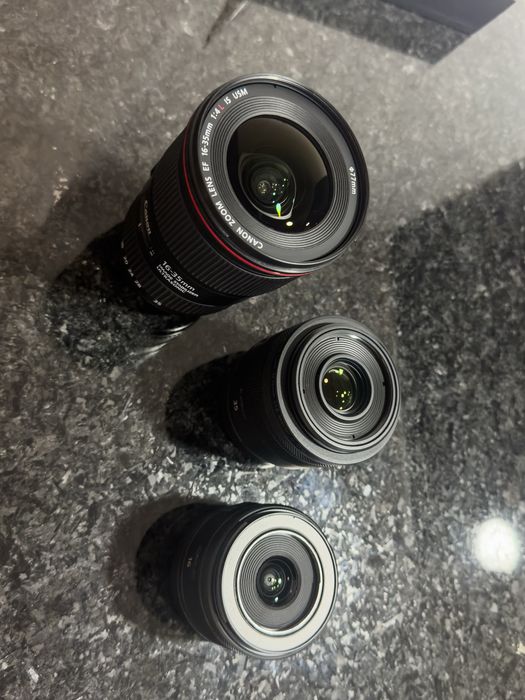 Canon RF 70-200 F4 RF 35 1.8 EF 16-35 F4