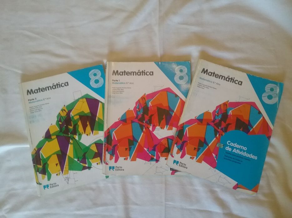 Vendo SEPARADO: Manuais+ C.ativ. -8 disciplinas- como NOVOS- 8°ano