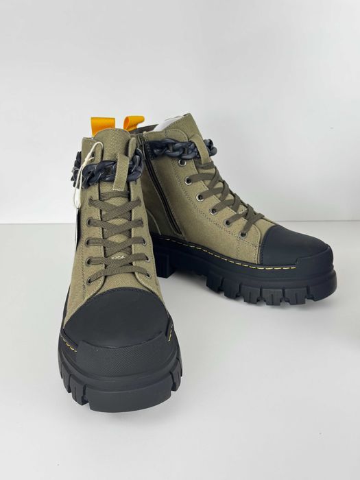 Dockers by Gerli 38 damskie botki khaki na platformie nowe