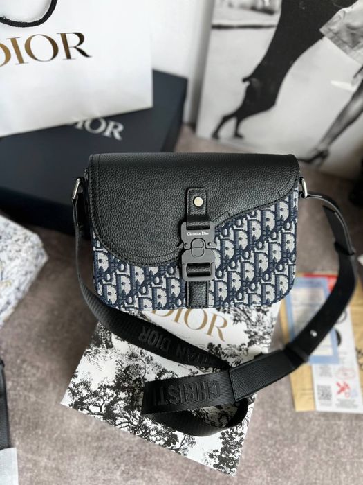 Сумка чоловіча Christian Dior кристиан диор CD діор чорна мужская