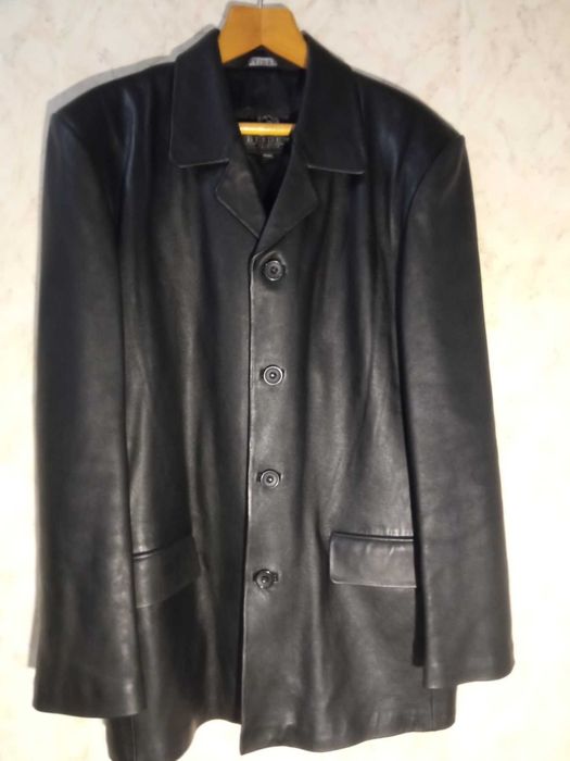 Шкіряний чоловічий піджак
