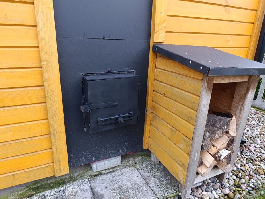 Piec do sauny, opalany drewnem, koza