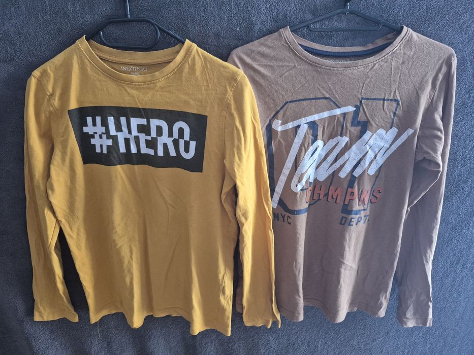 2x koszulka z długim rękawem w rozmiarze 146/152