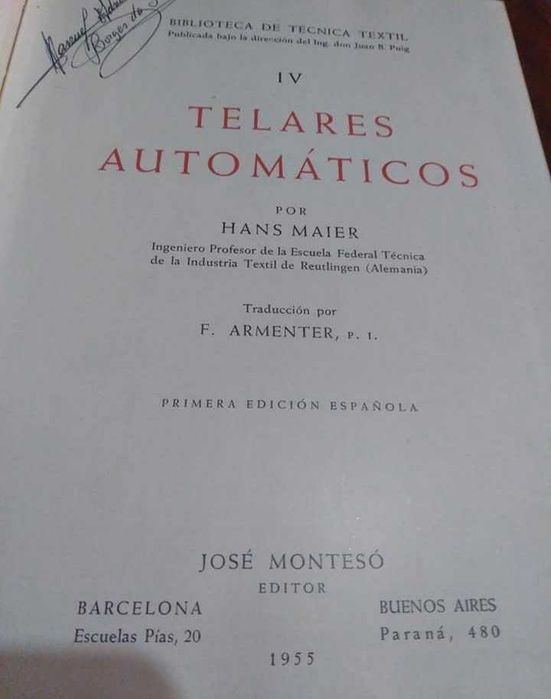 Telares automáticos. (Teares) - Hans Maier 1955