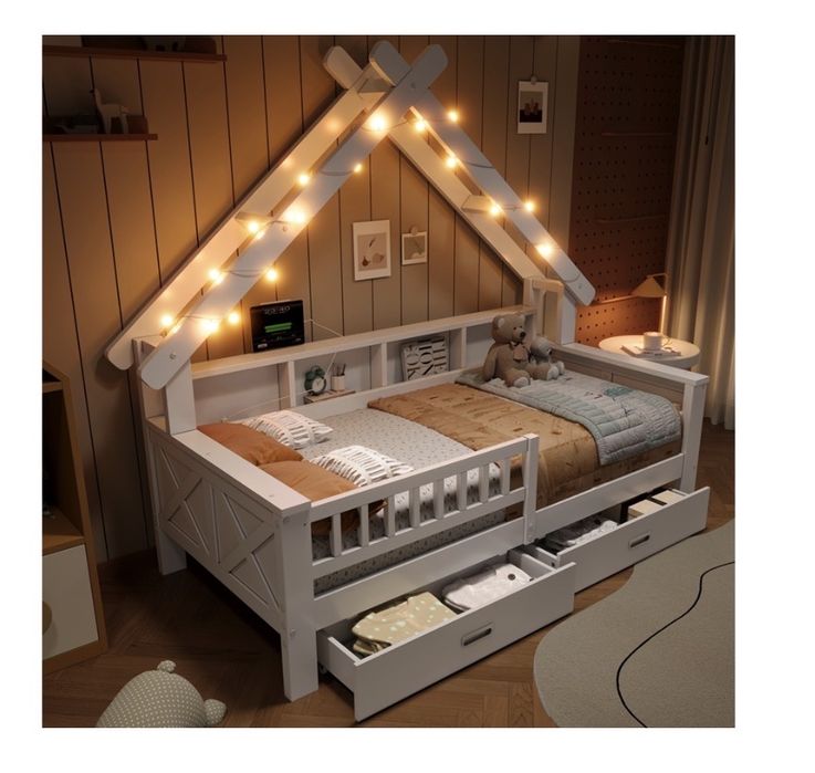 Cama infantil LED 90*200 NUNCA USADA