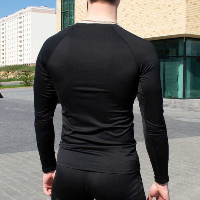 S-XXXL Якісний Компресійна одяг футболка рашгард Компрессионная кофта майка  чорний колір чоловічий для тренувань відводить піт