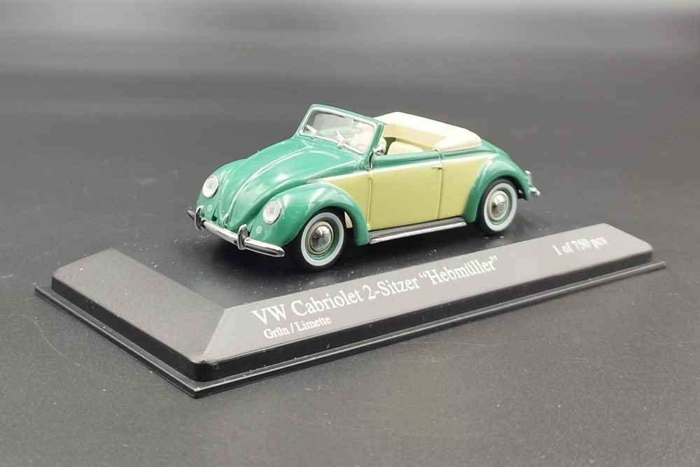 1:43 Volkswagen Hebmuller Cabriolet Green Lemon Minichamps