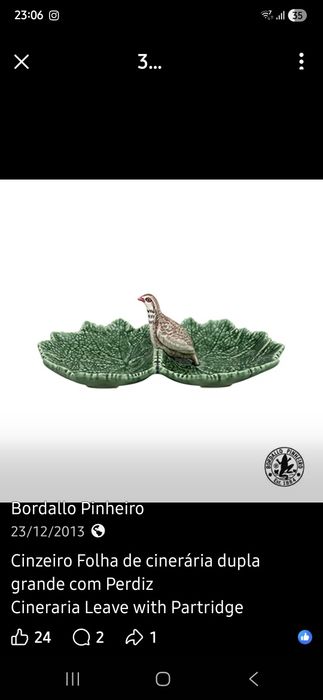 Bordallo Pinheiro  Cinzeiro