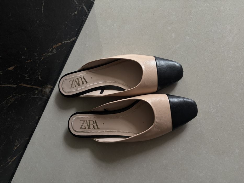 Балетки Zara шкіряні