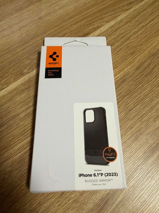 Etui Spigen Rugged Armor Magfit +Szkło - do iPhone 15 Pro - Jak Nowe!!