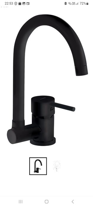 Czarna bateria kuchenna Dante Aster Nero NOWA