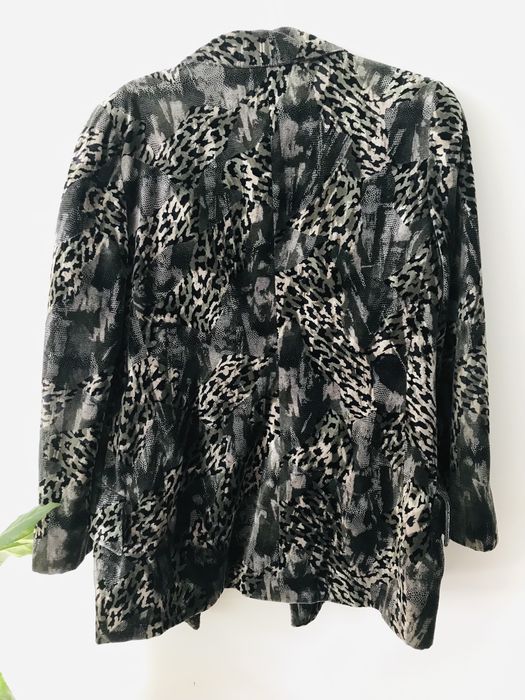 Dwurzędowa włoska aksamitna marynarka r. M