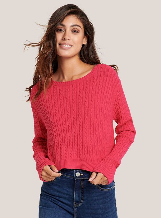 Sweter Alcott z wiskozą czerwony rozm. XL