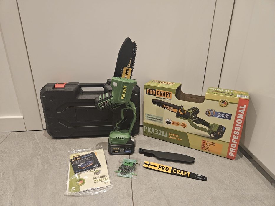 Akumulatorowa piła łańcuchowa PROCRAFT PKA32Li 20V 1 x 4.0 Ah +ładowarka