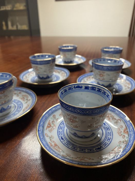 Conjunto de 6 chavenas chinesas