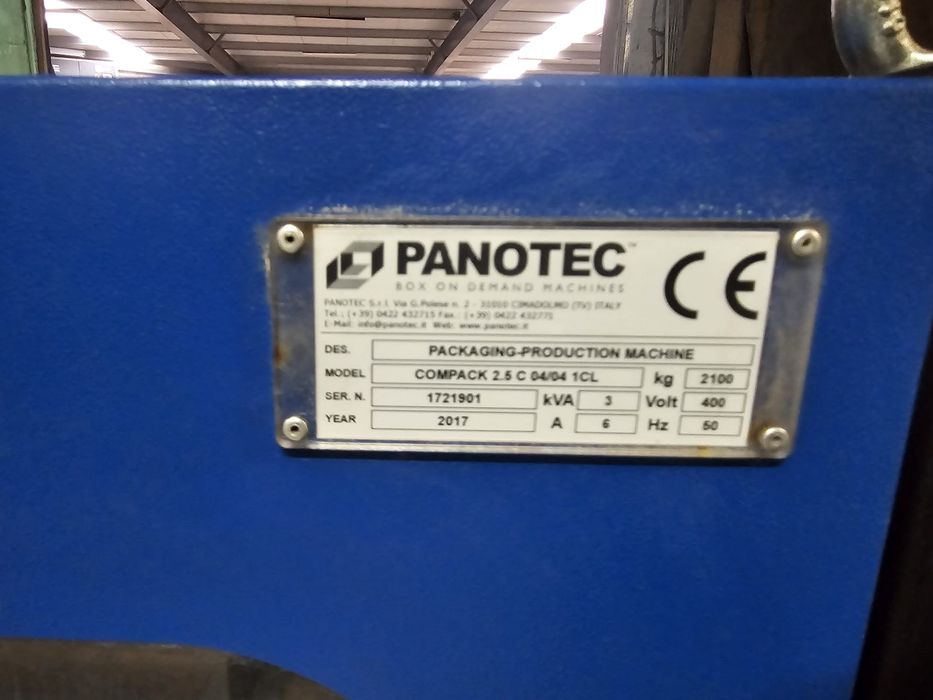 Máquina de produção de embalagens  Panotec