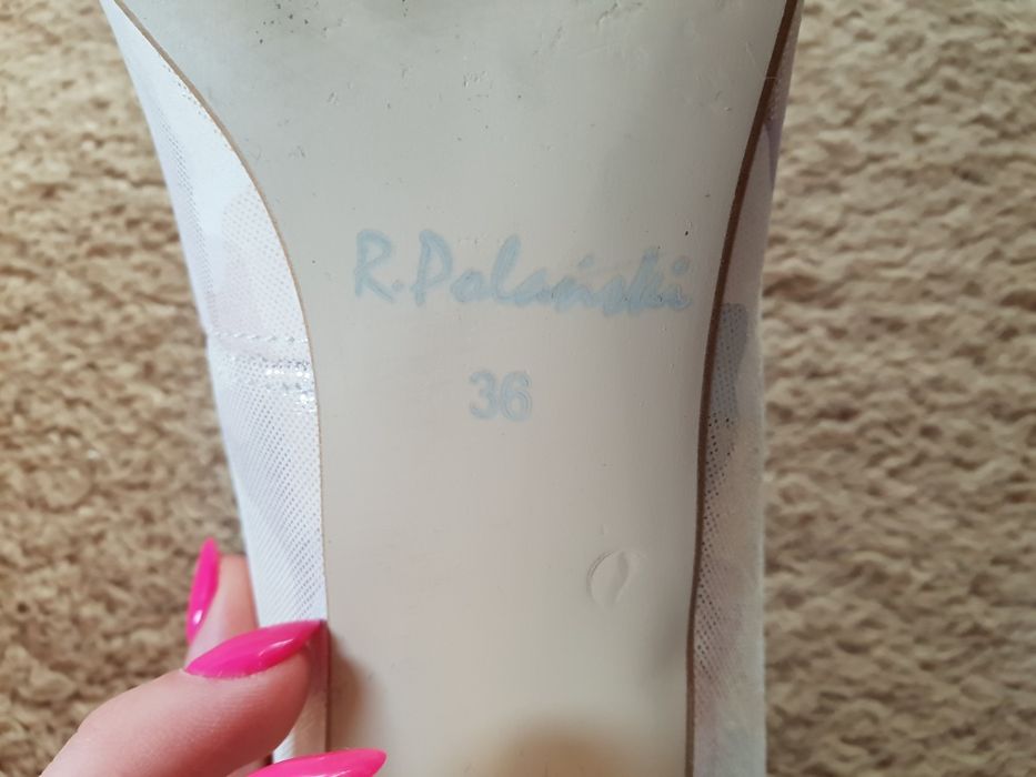 Piękne skórzane buty, czółenka R. Polański rozmiar 36/37