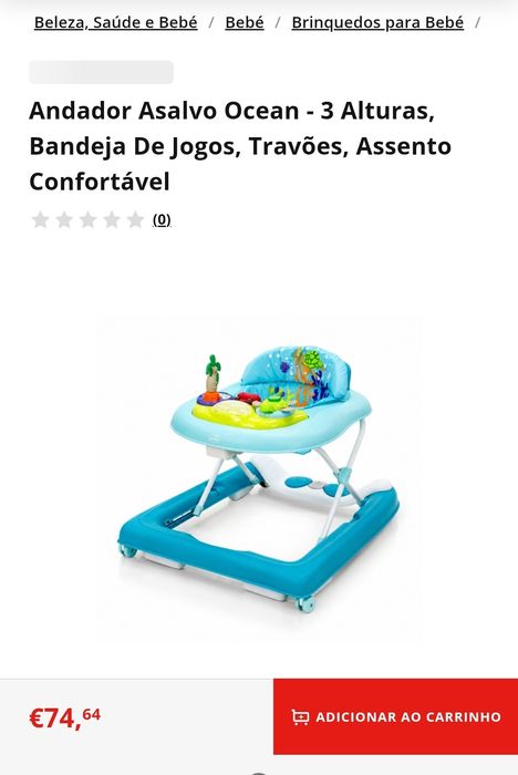 Andador bebe oceano