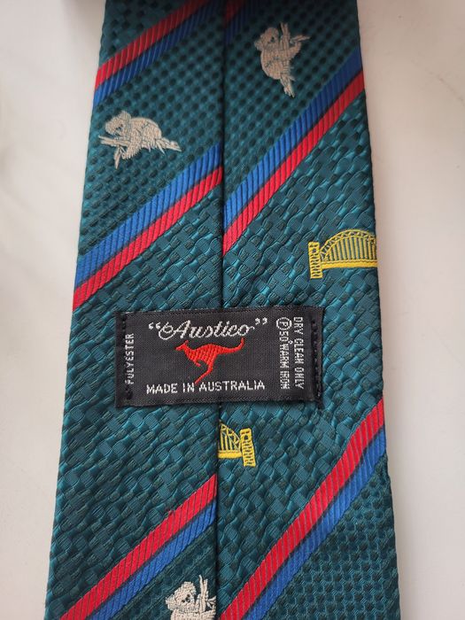 Новый Галстук Austico Австралия зелёный в футляре
