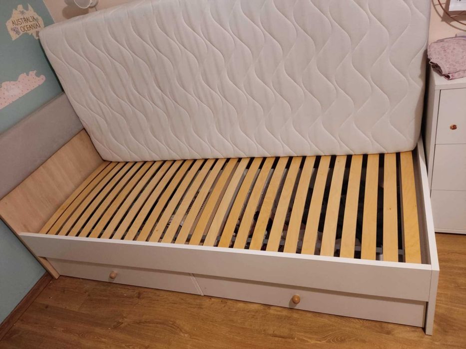 Łóżko białe Elmo 205x95