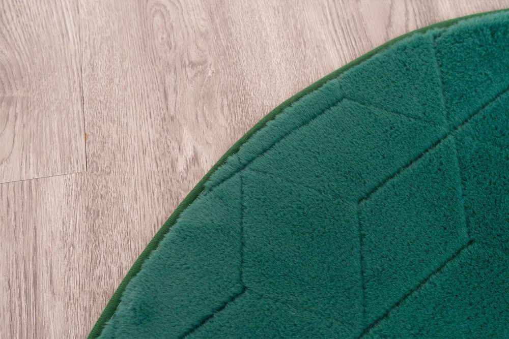 Dywan Villago Coniglio okrągły ZIELONY śr. 140 cm – pluszowy, miękki‼️