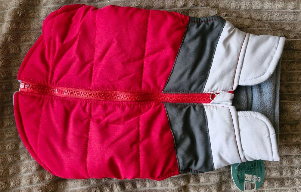 Ubranko zimowe dla psa z szelkami, Nowe, M