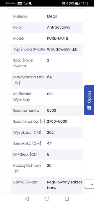 Lampa podłogowa.
