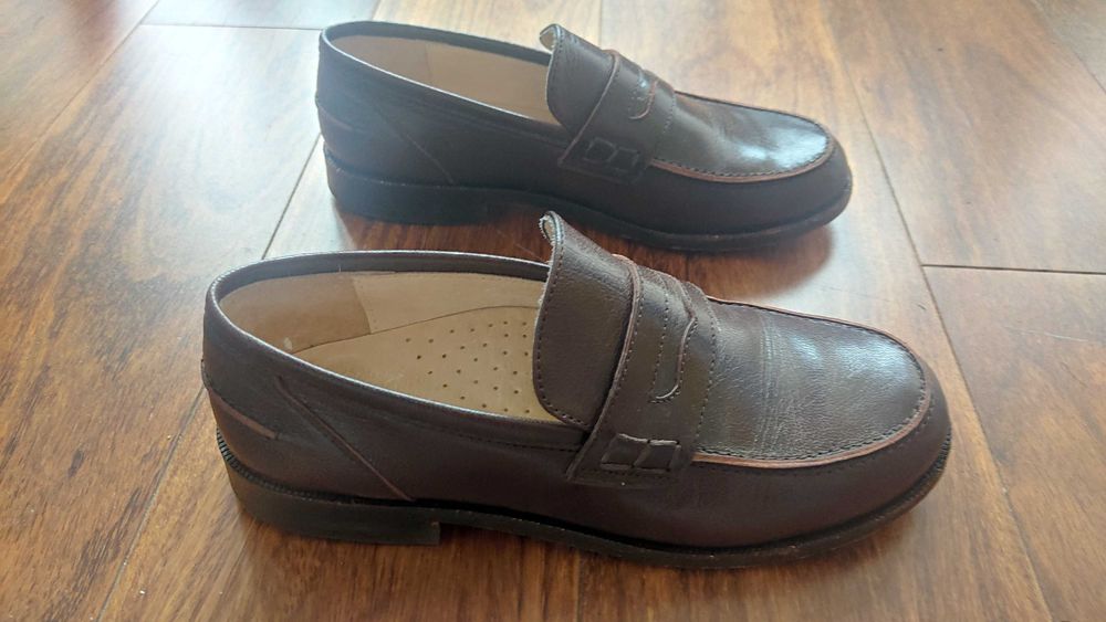 Sapatos de criança, Pele Genuína, tam. 34, castanho