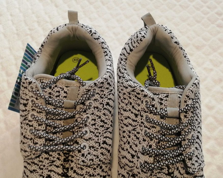 Buty sportowe, męskie, czarno-biały melanż, 45 (Obuwie)