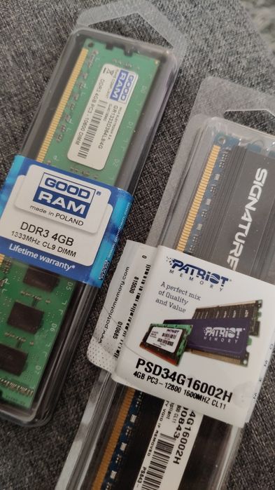 Pamięć RAM 8GB DDR3 GoodRAM Patriot 1600Mhz Pamięci RAM