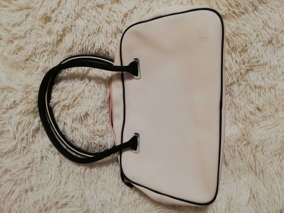 torebka Lacoste kremowa Lacosta handbag