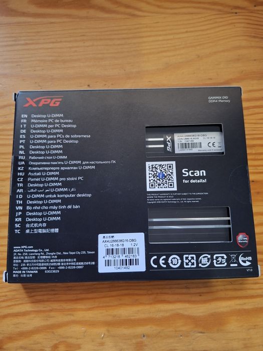 Pamięć RAM 16 GB ddr4 XPG gammix d10