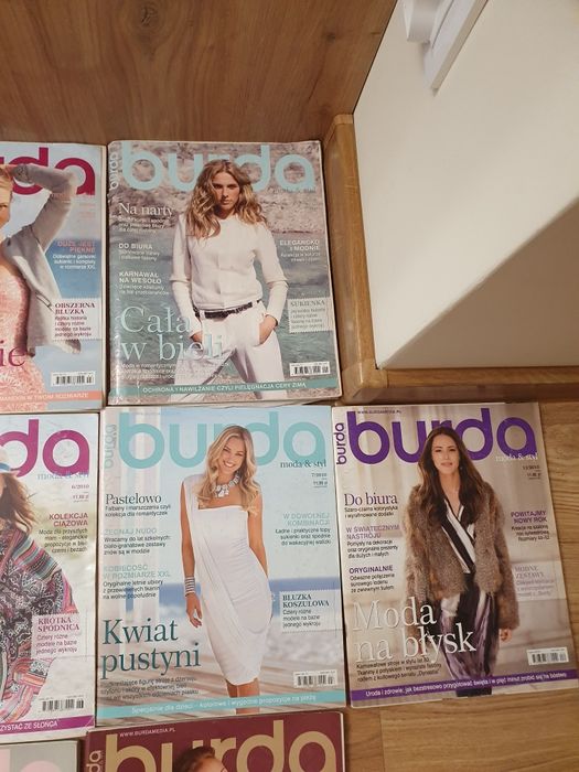 Gazetki Burda z wykrojami rocznik 2010 sztuk 10