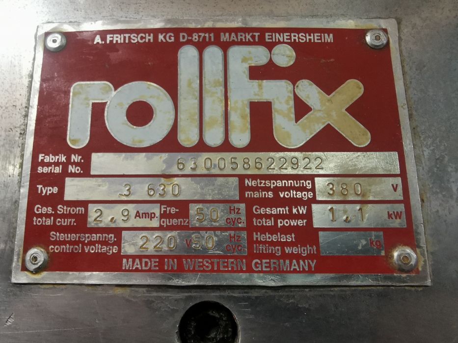 Walkownica do ciasta Rollfix 60x140 nierdzewna