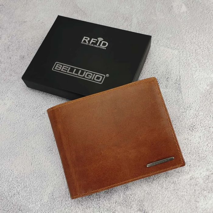 Portfel skórzany RFID Bellugio