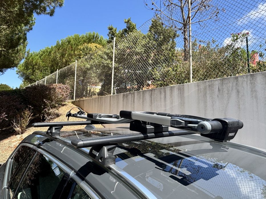Barras de tejadilho +rack + kit instalacao Thule